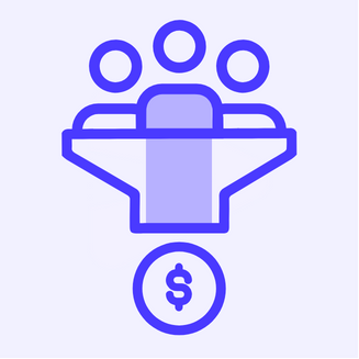 Marketing funnel icon by Auxentia